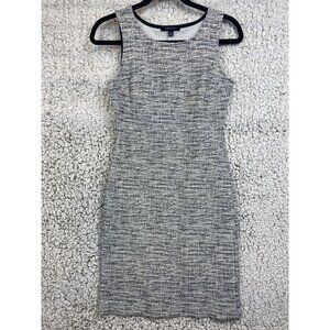 Hail3y:23 shift black & white tweed dress knee length stretch sleeveless size XS